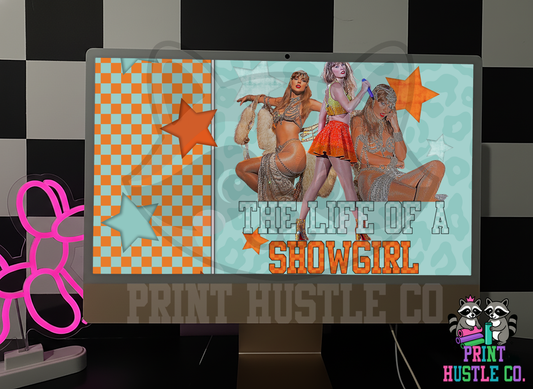 Orange and blue Tumbler digital